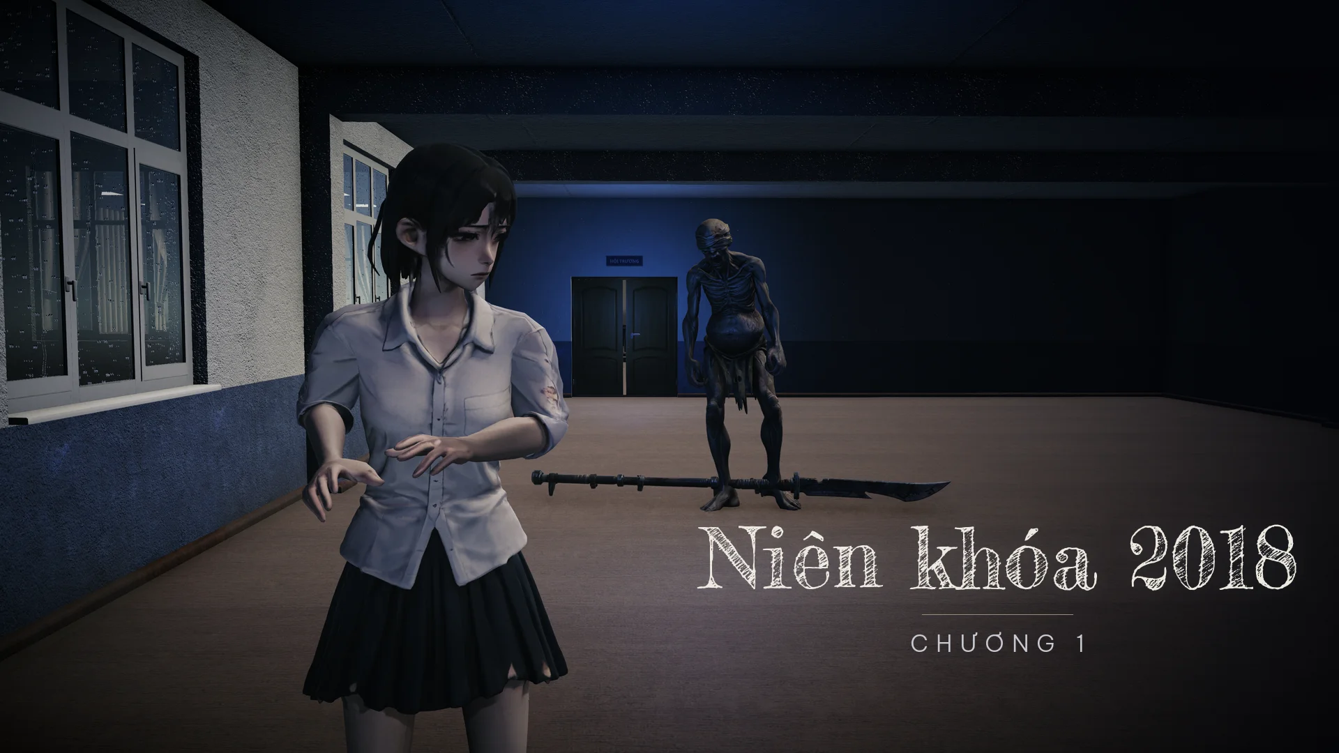 Niên khóa 2018, Chương 1: Vy trong hành lang tối, phía sau là một bóng người gầy gò cầm thanh đao dài